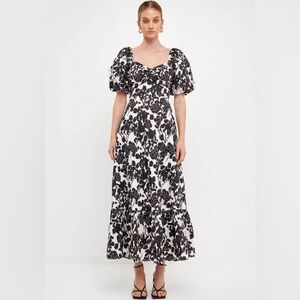 FLORAL PRINT MAXI DRESS